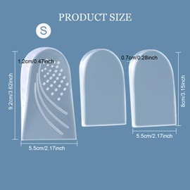 Gel Heel Cushions for Shoes, 1 Pair Transparent O/X Type Leg Corrector Correction Insoles, Orthopaedic Insoles, Gel, Insoles Correction, Foot Correction Inserts, for Men and Women (S)