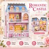 DIY Miniature House Kit with Furniture and LED Light, Wooden