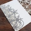 Cylallen 50 Pack Glitter silver laser cut snowflake wedding invitation