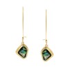 Robert Lee Morris Soho Womens Abalone Molten Dangle Earrings