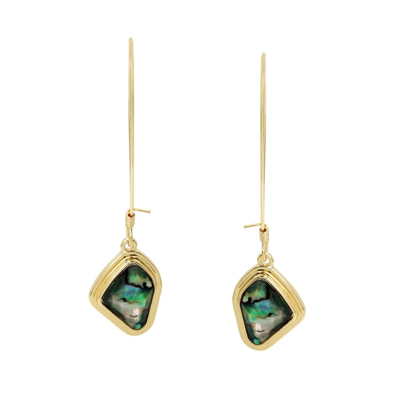 Robert Lee Morris Soho Womens Abalone Molten Dangle Earrings