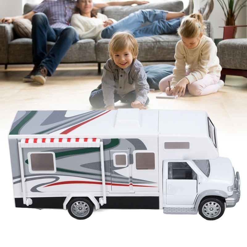 1/32 Kids RV Toy Sound Light Opening Doors Simulation Educational