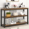 FOLUBAN Industrial Console Table, 3 Tier Entryway Sofa Foyer Table