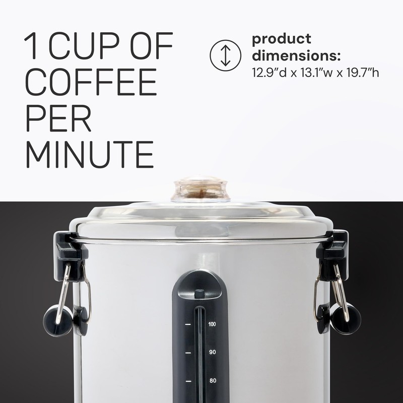 Homecraft 100-Cup Coffee Urn and Hot Beverage Dispenser with Dripless