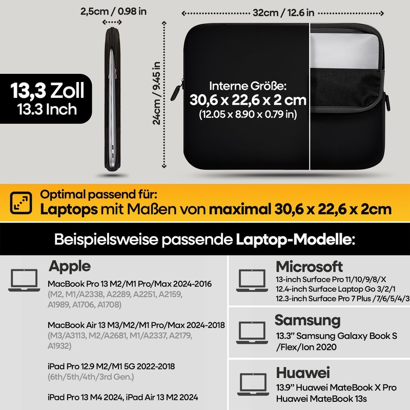 Sidorenko Laptop case compatible with all laptops and tablets