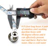 Beaquicy Washer Stainless Steel Hoses with 90 Degree Elbows -