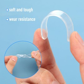 20PCS Cabinet Door Bumpers, Clear Rubber Bumpers Stripes Chair Wall Protector Self Adhesive Doors Slam Preventer for Sound Dampening Buffer Pads Fridge Doors Stopper Slam Silencer