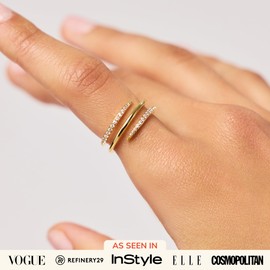 Ana Luisa Gold Rings for Women - 14K Gold Plated Rings Non Tarnish - Trendy Stacking Ring for Everyday Wear - Twisted, Heart, Eternity Ring Styles - Hypoallergenic and Water-Resistant Jewelry