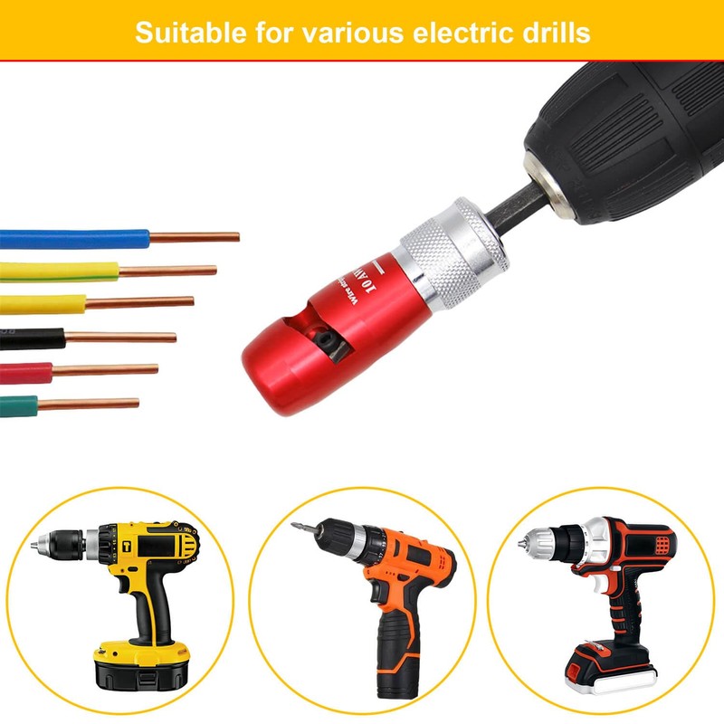 ACCYPRO Wire Stripper for Drill,Wire Stripper for 14-12-10-8-6 AWG,Wire Twisting