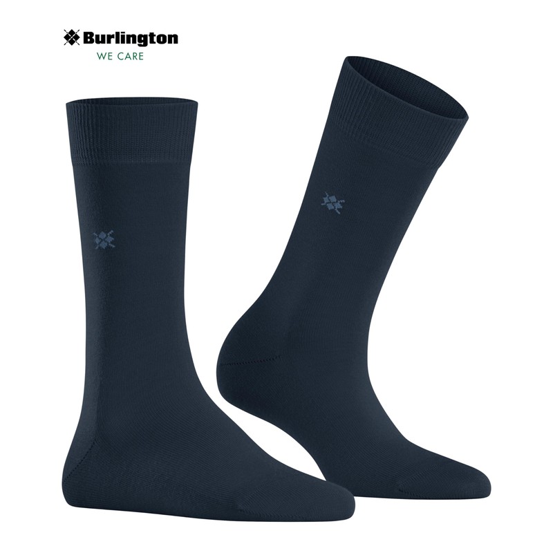 Burlington Bloomsbury Socks Opaque Warming Effect Virgin Wool, Blue (navy