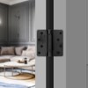 Haidms 3 Pack Spring Hinge 4 Inch Matte Black Self