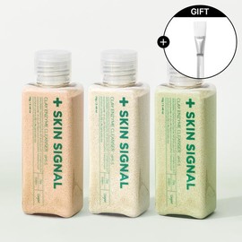 Skin Signal 스킨시그널 효소클렌저 더블세트 + 팩브러쉬 [핑크+화이트 +팩브러쉬] Skin Signal Enzyme Cleanser Double Set + Pack Brush [Pink + White + Pack Brush]