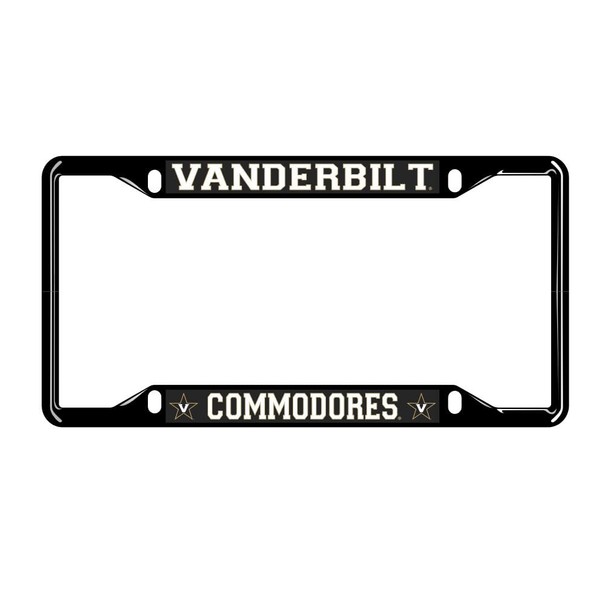 Elite Fan Shop Vanderbilt Commodores License Plate Frame Black