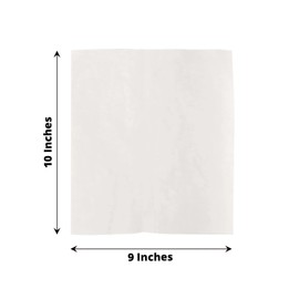 50 White 9x10 in Rectangle Pre-Cut Wax Paper Wrappers Food Basket Liners Party Event Reception Catering Home Decorations