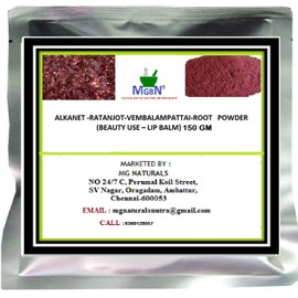 MGBN THE PATH FOR THE HEALTHIER LIFE WITH BEAUTY Alkanet Ratanjot-Vembalampattai-Root Powder Beauty Lip Balm, 150 g