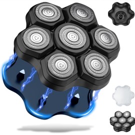Head Shavers for Bald Men,Head Razors for Bald Men,Bald Head Shavers for Men, Electric Razor for Men，Electric shavers for Men (7mblack)