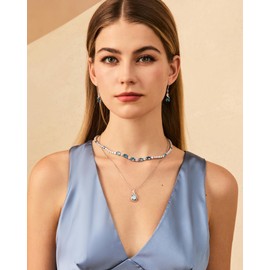 FANCIME Moonstone Necklace June Birthstone Sterling Silver Infinity Knot Pendant Necklace Gemstone Fine Jewelry Birthday Mothers Gifts for Women Her Mom