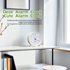 Super Silent Alarm Clock for Bedrooms,Beep Wake Round Alarm Clock,Non