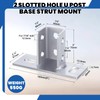 Blulu 8 Pcs 2 Slotted Hole U Post Base Strut