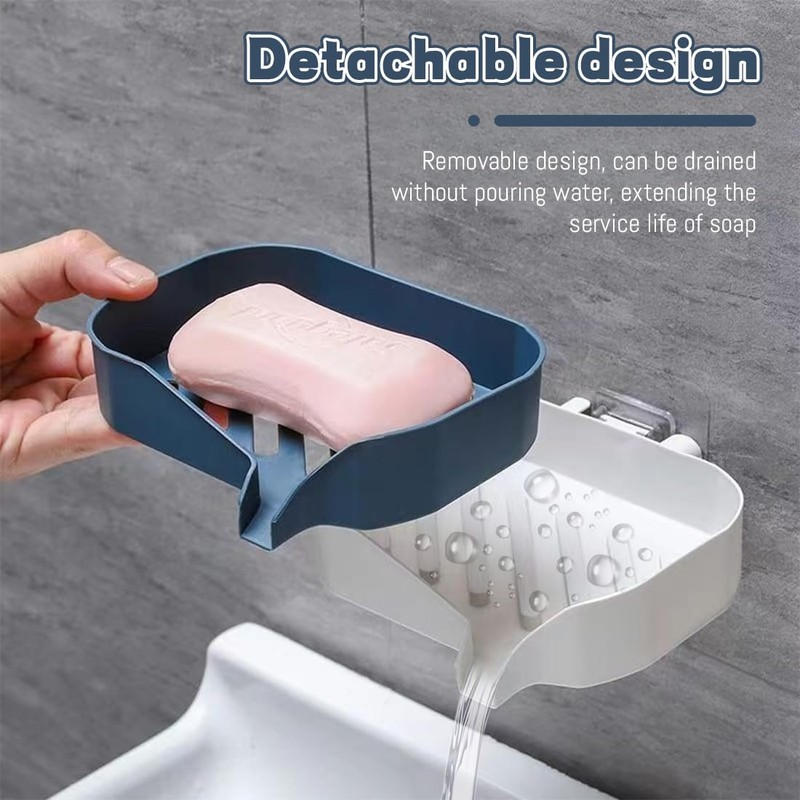 Soap Dish with Drain, Pack of 2 Soap Dish for