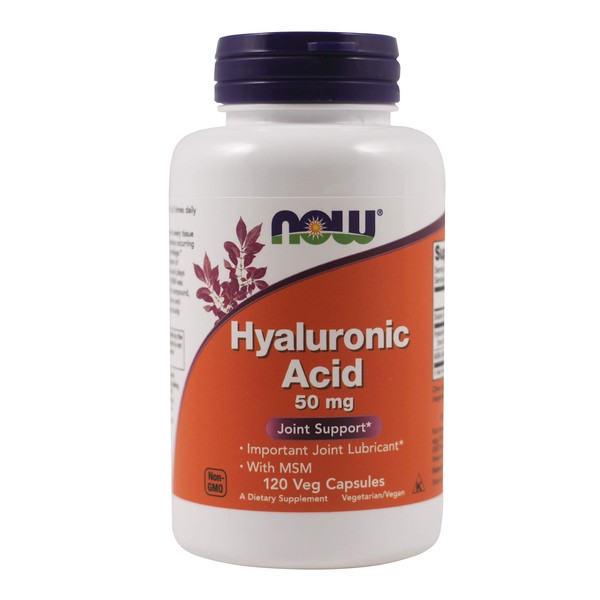 Now Foods Hyaluronic Acid with MSM, 120 Vcaps (Pack of 3)