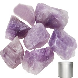 1.1lb Bulk Raw Amethyst Stone Rough Crystal-Natural Raw Stones Crystal for Tumbling, Cabbing, Fountain Rocks, Decoration,Polishing, Wire Wrapping, Wicca & Reiki Crystal Healing