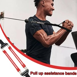 Pull Up Resistance Bands Set, Strength Training Bands, Adjustable Pull Up Assistance and Resistance Bands with Feet Rest for Fitness Body Chin Up Weightlifting