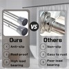 Curtain Rods No Drilling Adjustable Shower Rods Extendable Non-Slip Ends