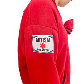 Set of 18 Autism Non-Verbal Polyester Safety Medical Alert Clothing Patch