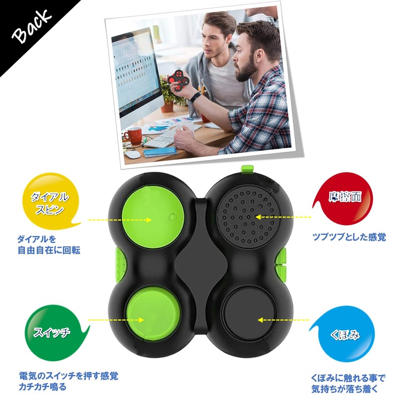 Leiasnow Fidget Pad Stress Reliever Toy Button Anxiety Quit Smoking