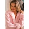 Alexander Del Rossa Women's Faux Fur Feather Hooded Robe, Soft