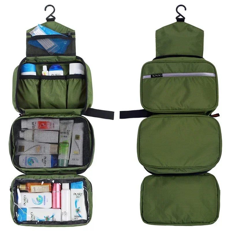 Hanging Toiletry Bag for Travel – Waterproof Foldable Organizer for