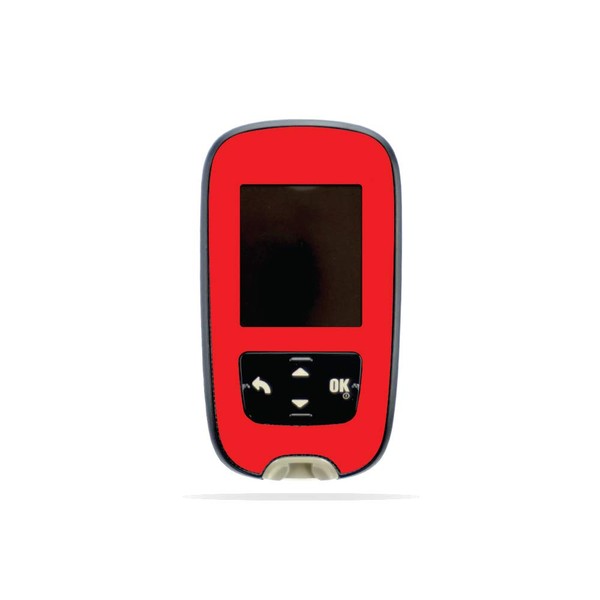 MightySkins Skin Compatible with Accu-Chek Guide - Solid Red |