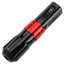 BIGWASP Z3 Wireless Rotary Tattoo Machine Pen, 6 Adjustable Stroke Lengths, 1,800mAh Battery, Coreless Motor for Professional Artists - Black