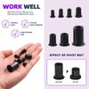Swpeet 100Pcs Carbon Steel Rivet Nuts Kit, SAE UNC 1/4-20