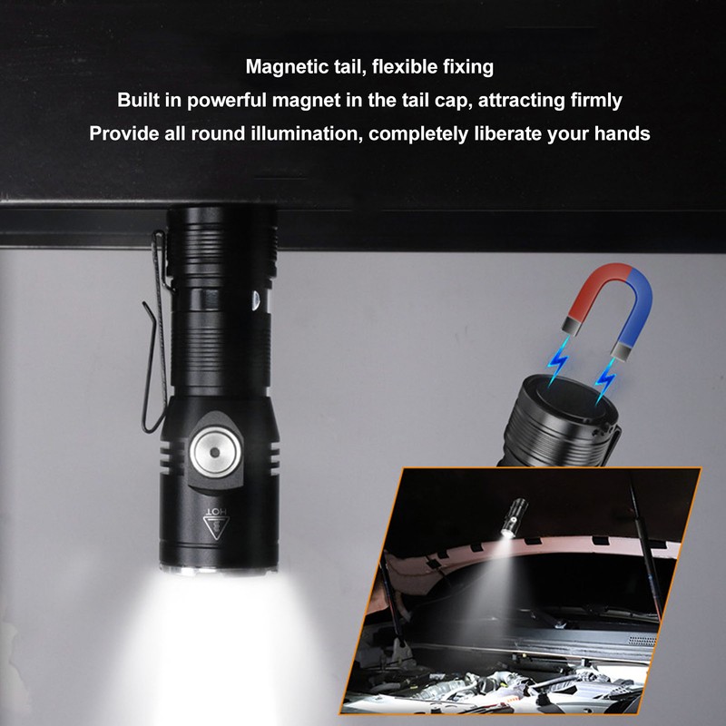 Flashlight Super Bright Type C Charging Aluminum Alloy 2050LM 6