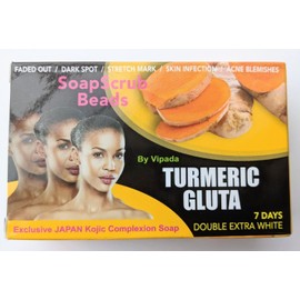 Vipada Turmeric & Gluta + Kojic Soap 160g bars *Double White & Exfoliation* (6)