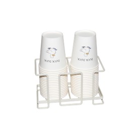 QINGQIU Paper Cup Holder 2 Row Paper Cup Stand Breathable Sanitary Cup Dispenser Paper Cup Storage Paper Cup Dispenser