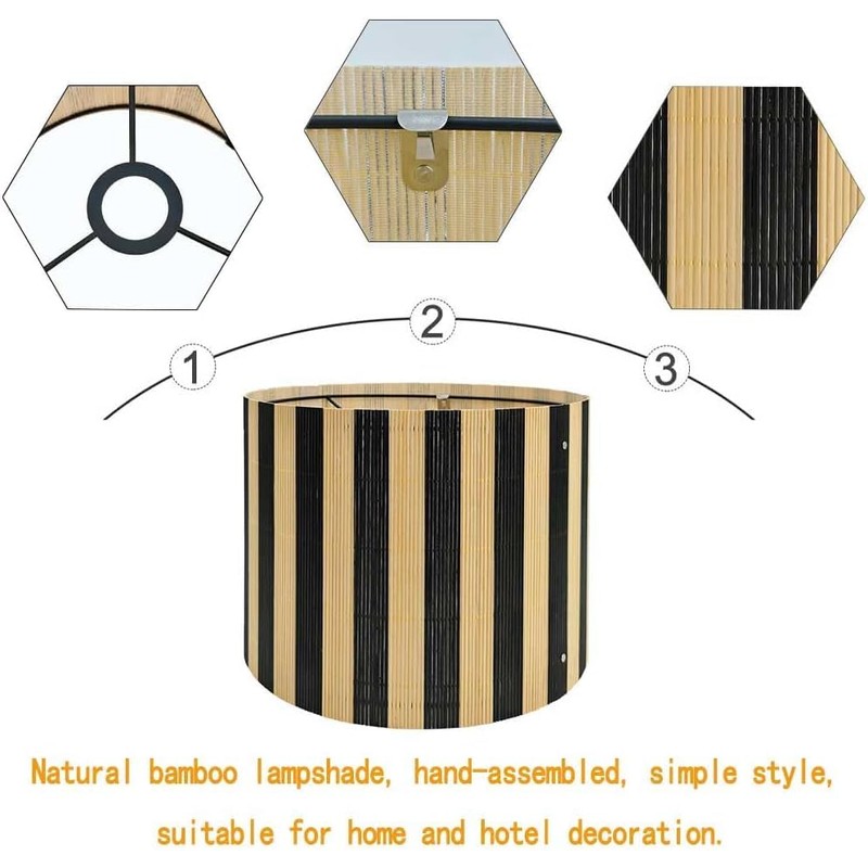 Modern bamboo lamp shade for table lamps and floor lamps