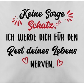 Cushion 50 x 50 cm – Partner Ideas – Rest of Your Life Nerven – Anniversary Gift Him I Love You Valentine's Day Gift Her Valentine's Day – 50 x 50 cm – Grey – Valentine's Day Gift for Walent's Day