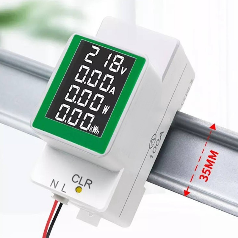 Digital Energy Meter Single Phase Tester Electricity Usage Monitor AC