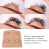 Replacement Eyelids for Lash Mannequin Head Removable Eyelids with Eyelashes