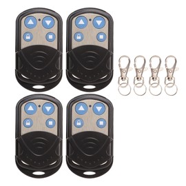 4Pcs 433MHz Garage Door Opener Waterproof Cloning Remote Control with Keychains for Electric Rolling Doors Gates