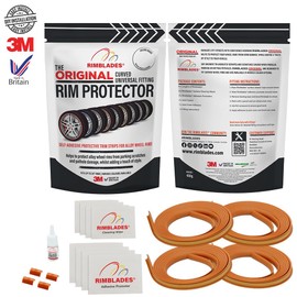 Rimblades Original Orange Alloy Wheel Protectors - DIY | 9 Colors Available | Universal Fit For All Wheels | Durable Rim Guards | Car Wheel Scratch Protection | Rim Protection