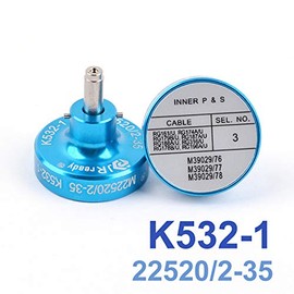 JRready K532-1 Crimpadora posicionadora para contactos de terminales de pin AS22520-2-01 crimpadora NEW-AS2 ACT-AS2 adecuada para contactos M38999 Series 1,2,3 y 4 M39029/76-PIN,77-SKT, 78-SKT CONTACT MIL-DTL-243, DTL-08 (1 unidad)