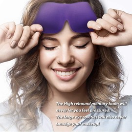 3D Sleep Mask By PrettyCare 2Pack (Orchid and Black) Eye Mask for Sleep, 3D Contoured Sleep Mask Blindfold with an Ear Plugs, a Silk Travel Bag, Night Eyeshade for Men and Women