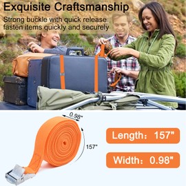 AOKITO Pack of 10 Tie Down Straps, 25 mm x 4 m, Load Capacity 250 kg, Fastening Strap, with Clamping Lock, for Motorcycle, Bicycle Carrier, Extremely Robust Lashing Straps, Complies with DIN EN