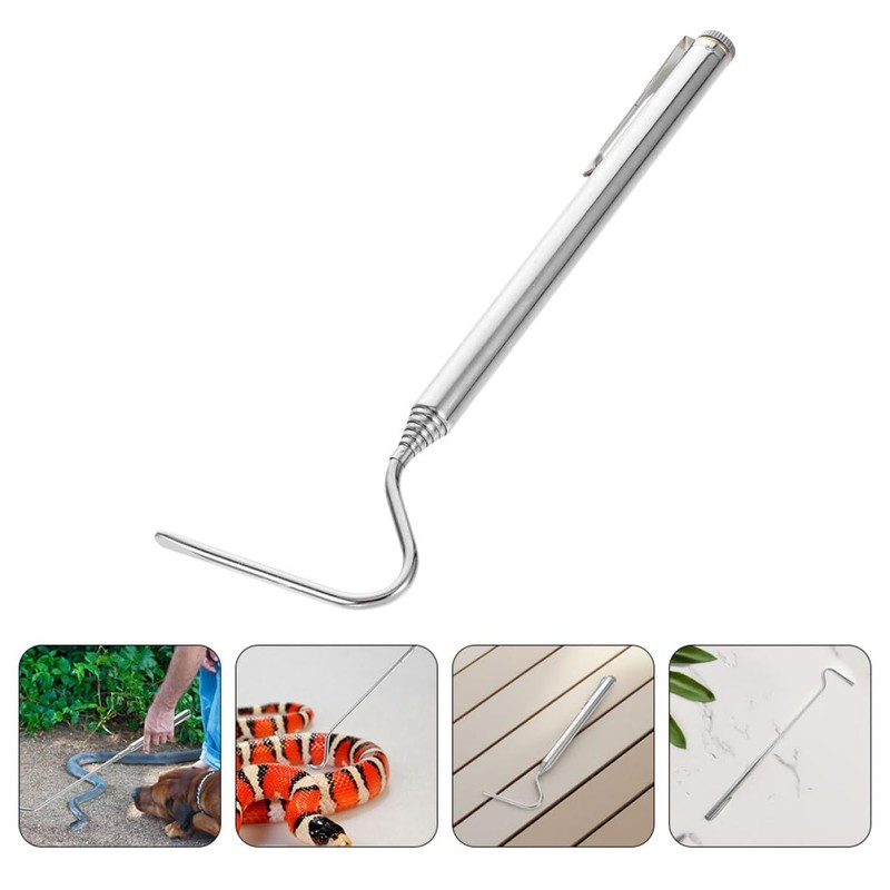 Kisangel Portable Snake Control Device 26 Retractable Snake Catcher Steel