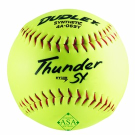 Dudley12" USASB Thunder Hycon Slowpitch Synthetic Softball - 12 Pack
