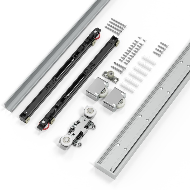 48" Concealed Sliding Barn Door Hardware Kit with Soft Close